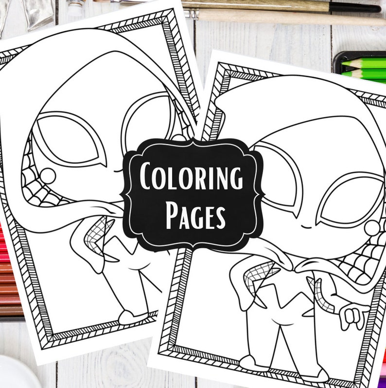 spider gwen coloring pages 01