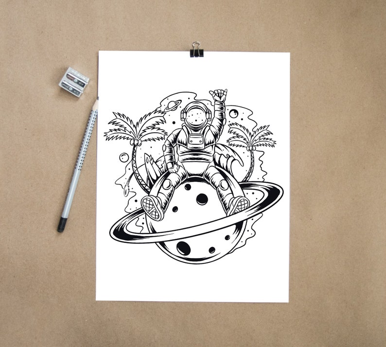 astronaut coloring pages 06