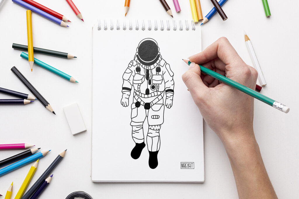 astronaut coloring pages 09