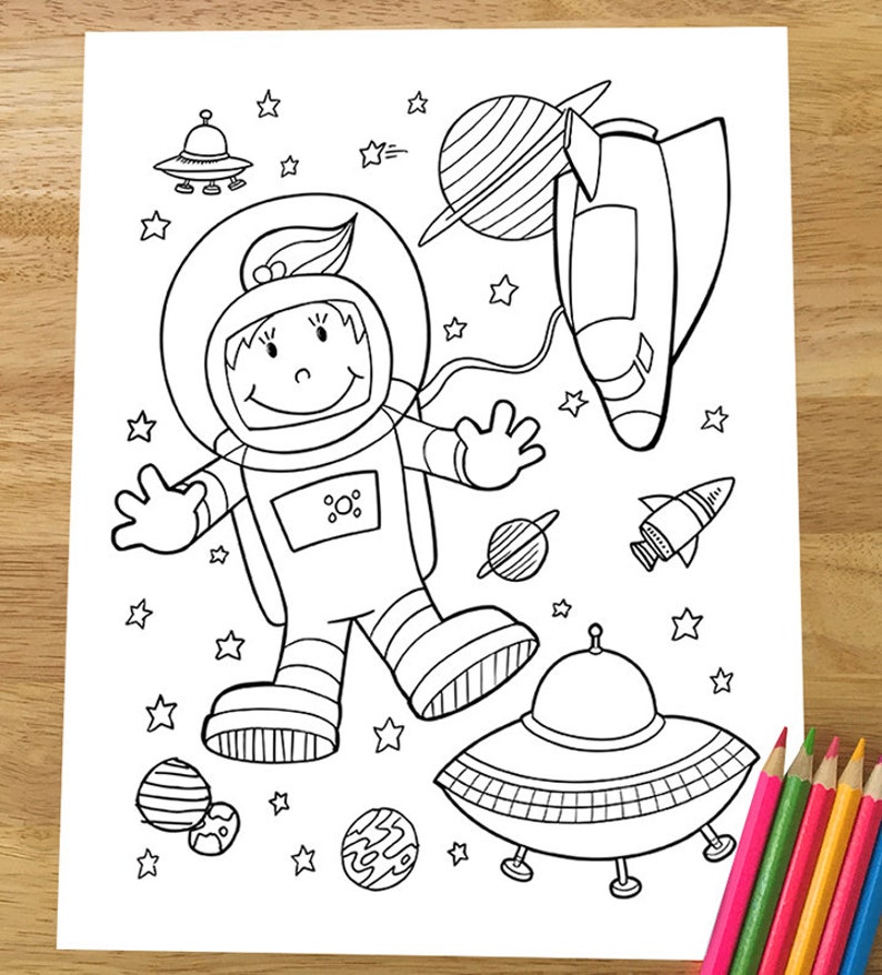 astronaut coloring pages 10