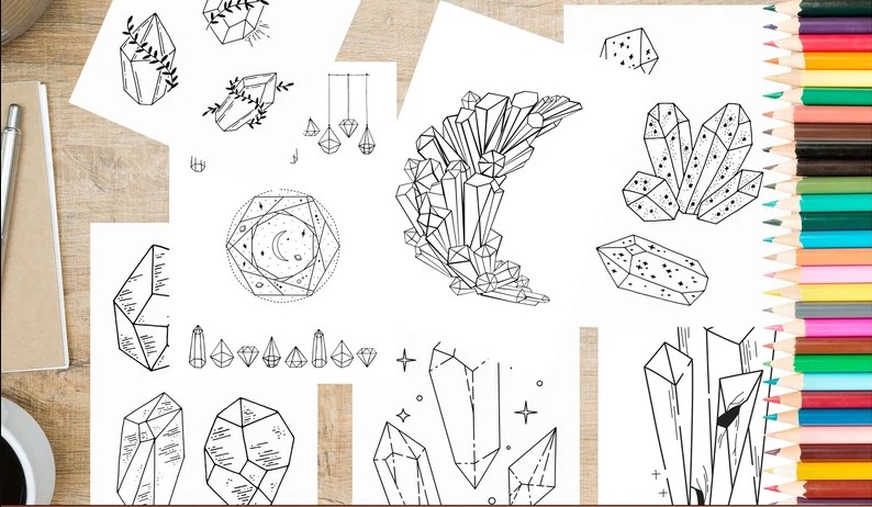 crystal coloring pages 07