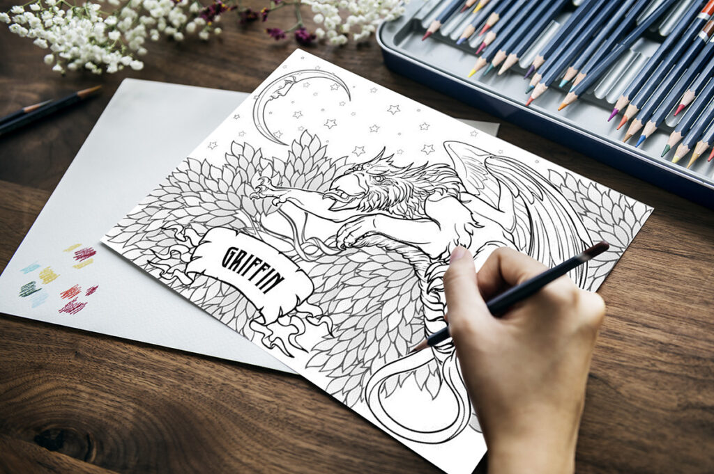griffin coloring page 01