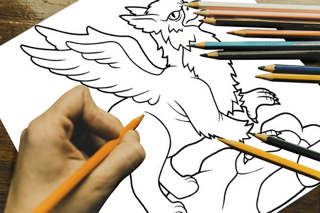 griffin coloring page 04