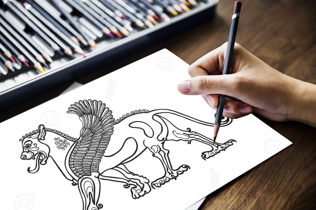griffin coloring page 08