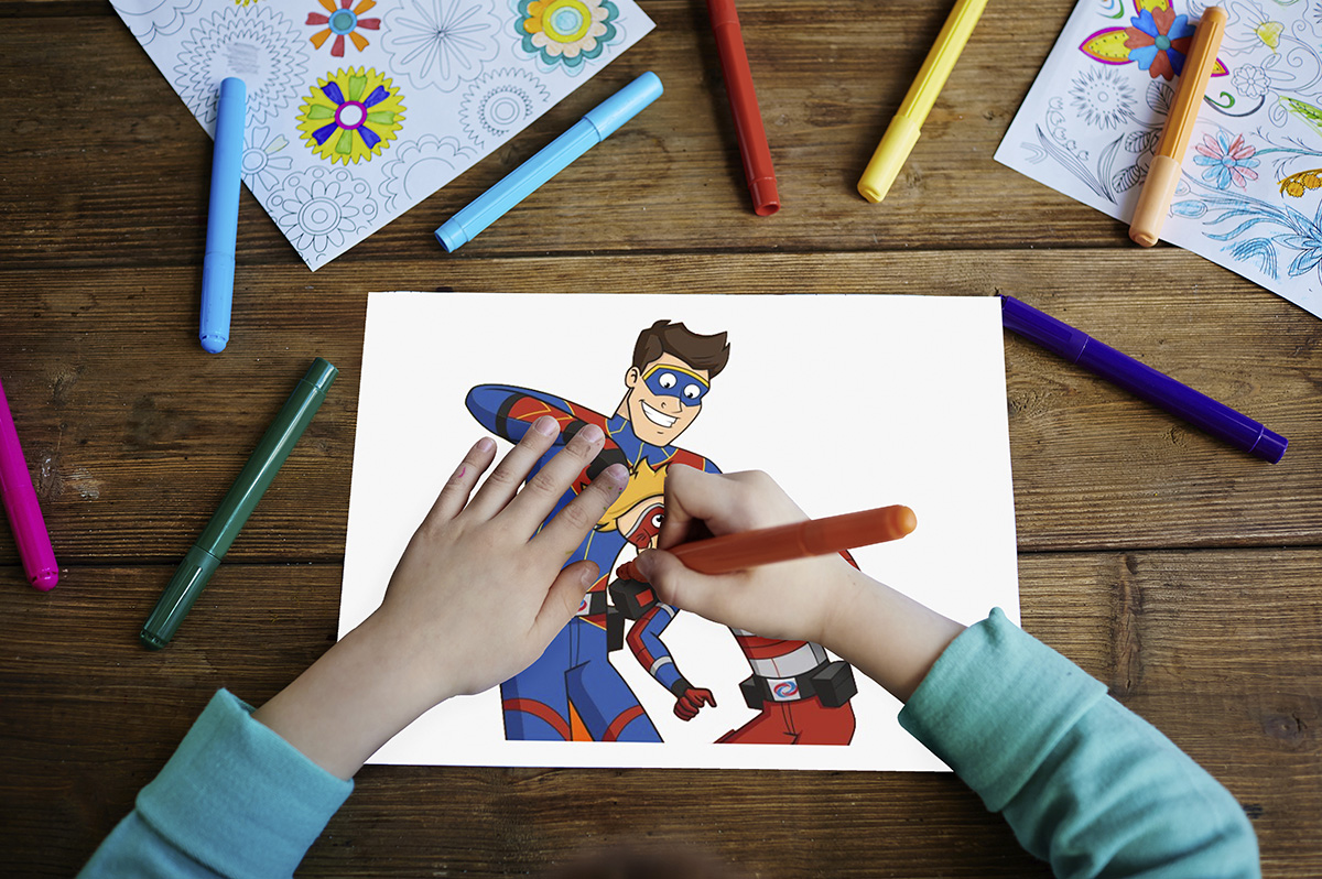 henry danger coloring page 04