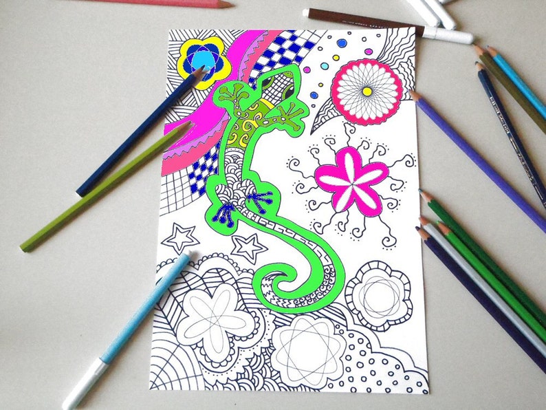 lizard coloring pages 01