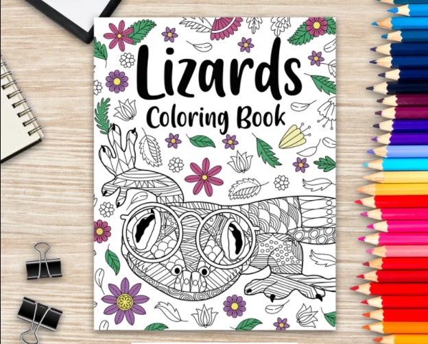 lizard coloring pages 09