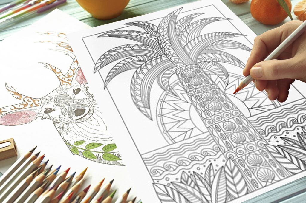 palm tree coloring page 01