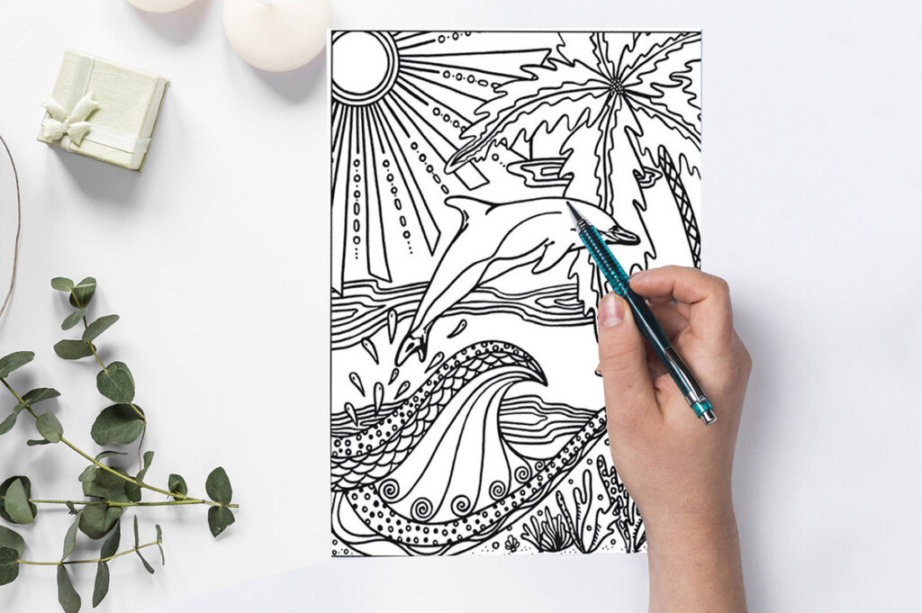 palm tree coloring page 02