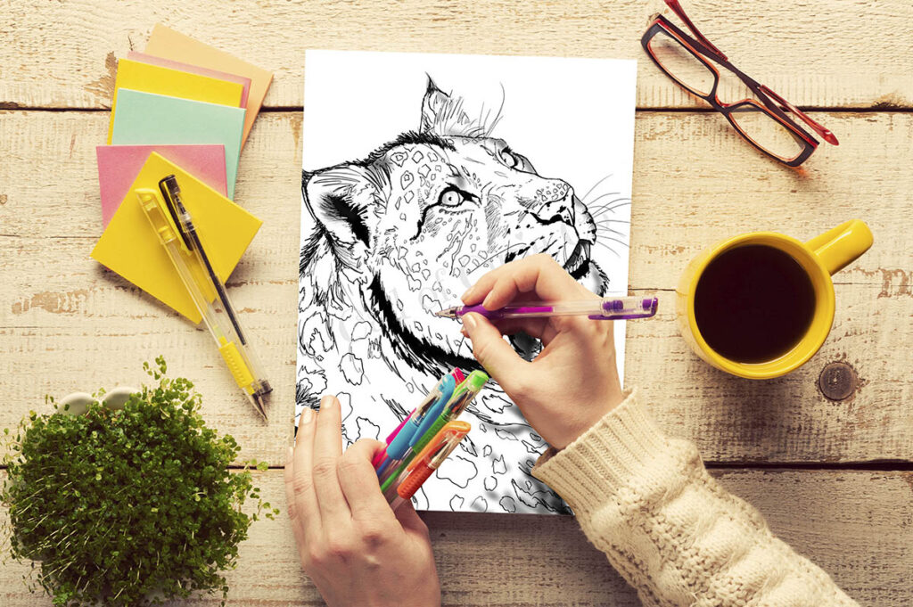 saber tooth tiger coloring page 01
