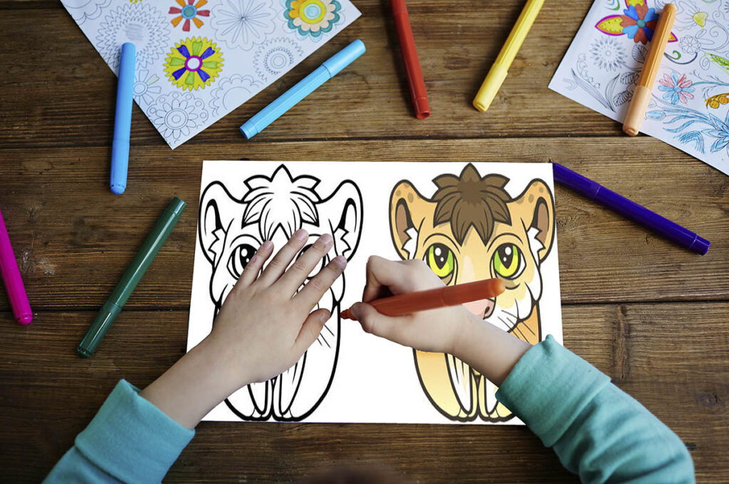 saber tooth tiger coloring page 03