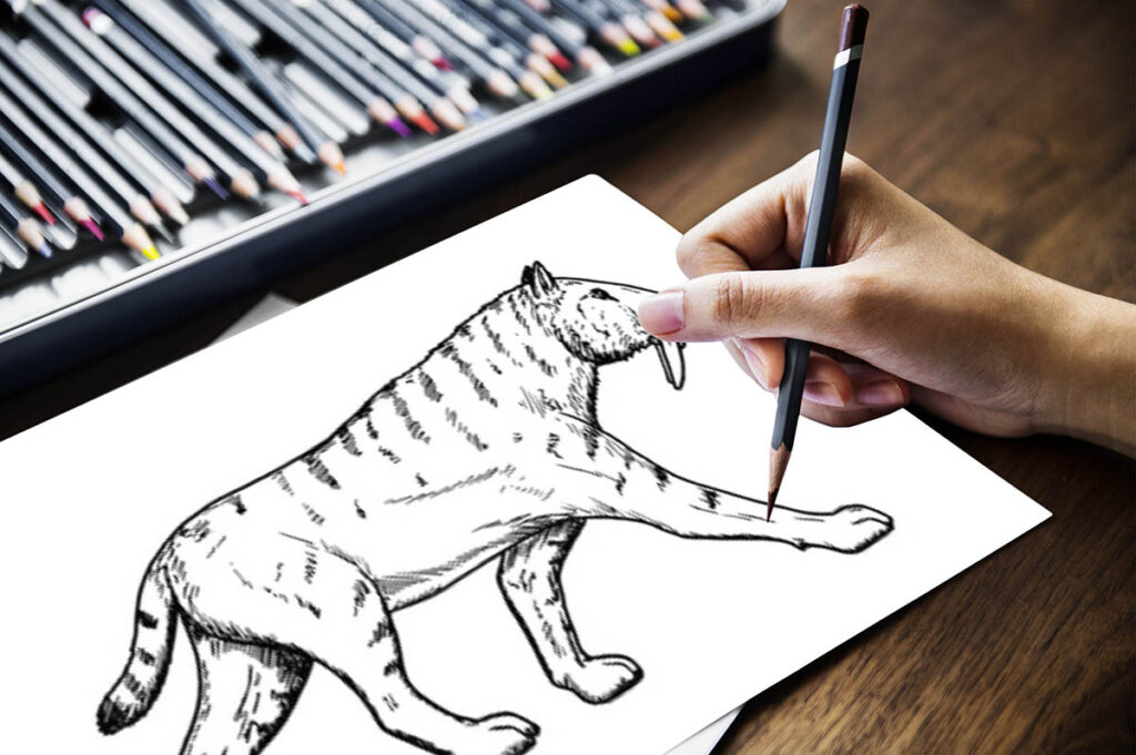 saber tooth tiger coloring page 10