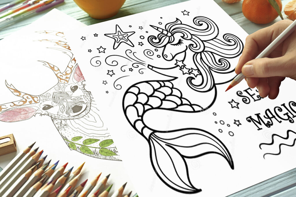 unicorn mermaid coloring pages 01