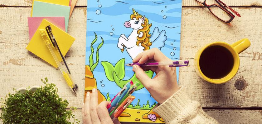 unicorn mermaid coloring pages 07