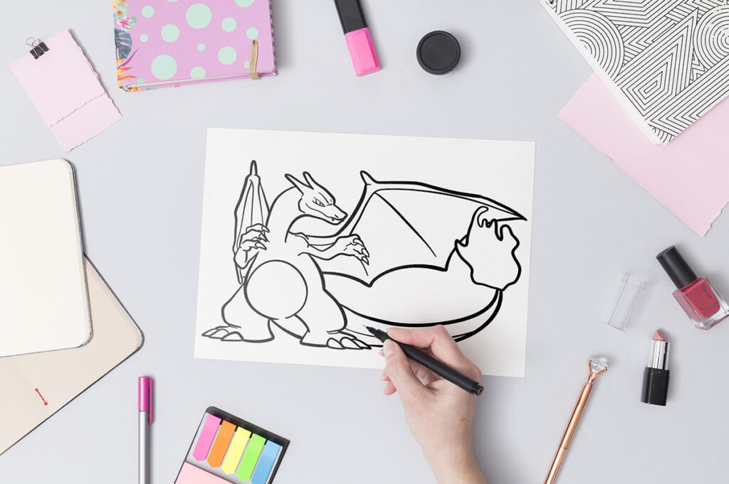 charizard coloring page 03