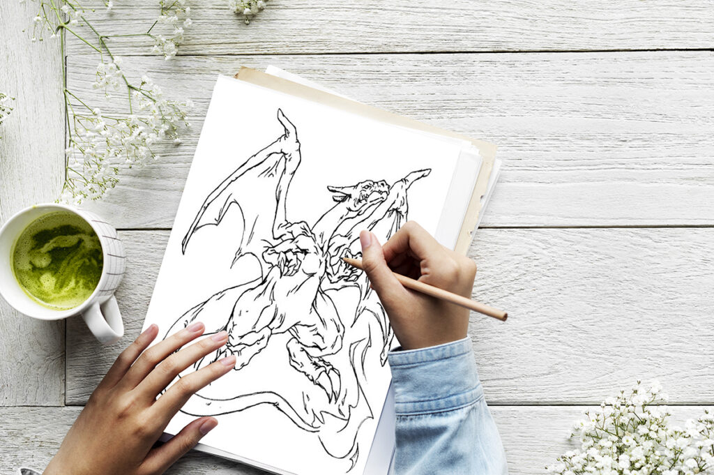 charizard coloring page 08