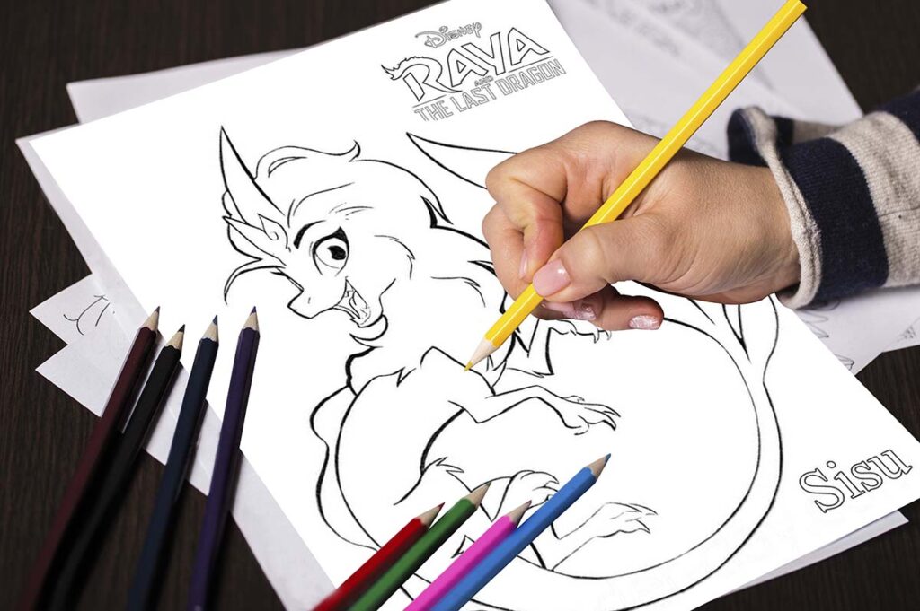 raya and the last dragon coloring pages 06