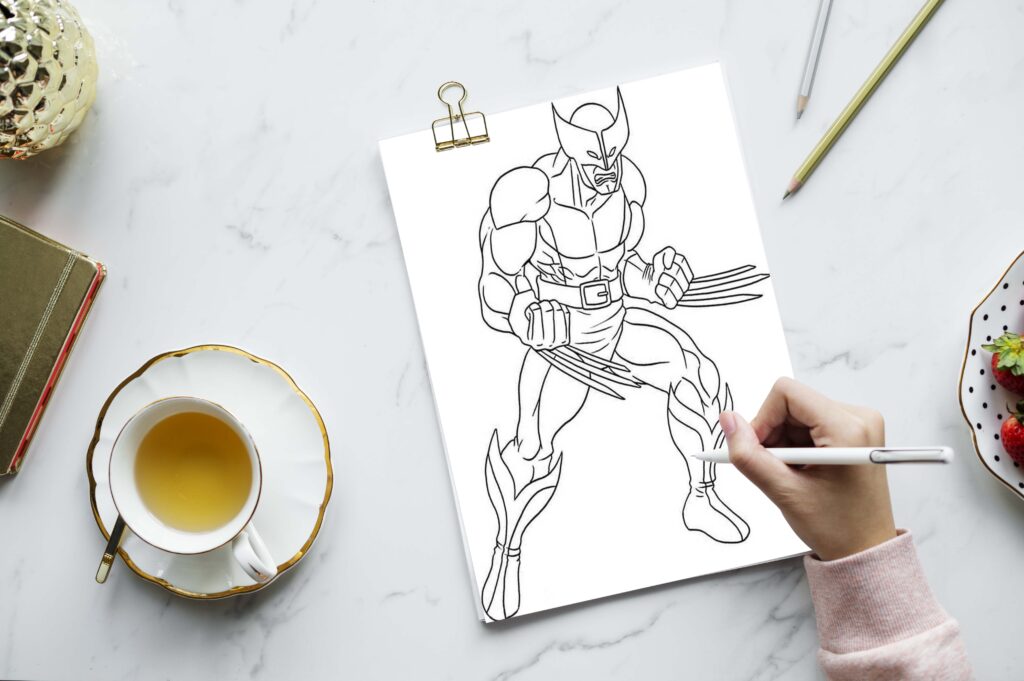 wolverine coloring pages 10