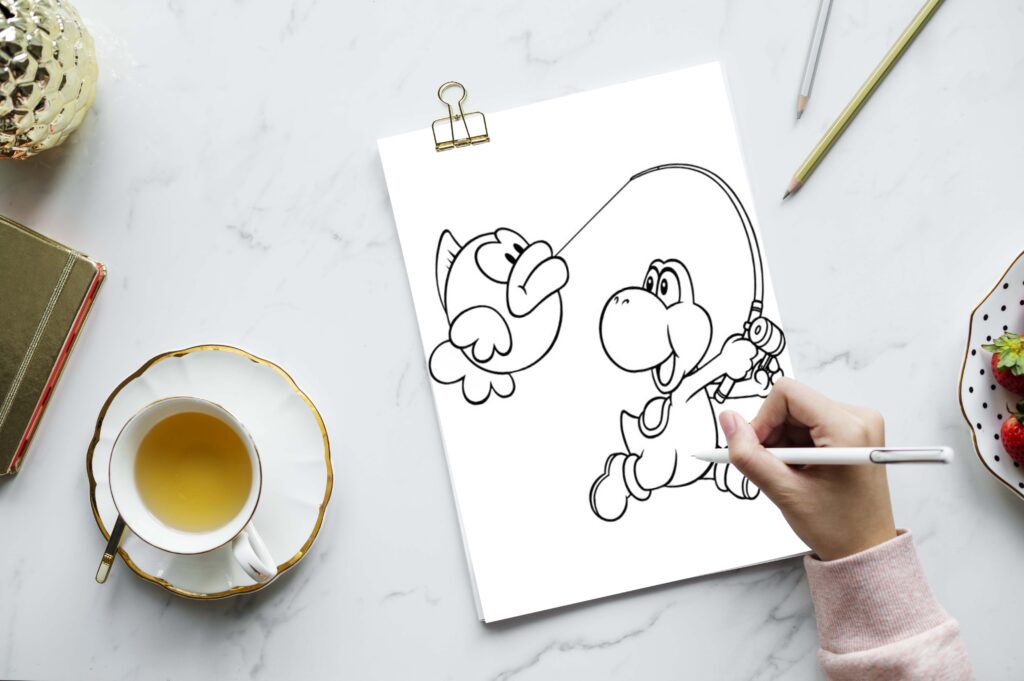 yoshi coloring pages 01