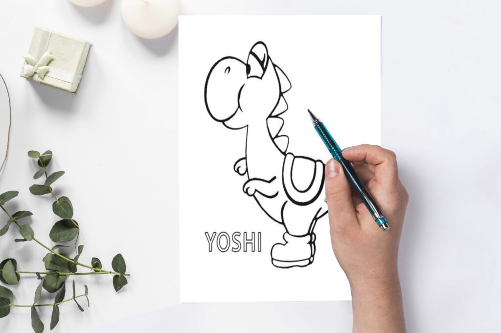 yoshi coloring pages 04