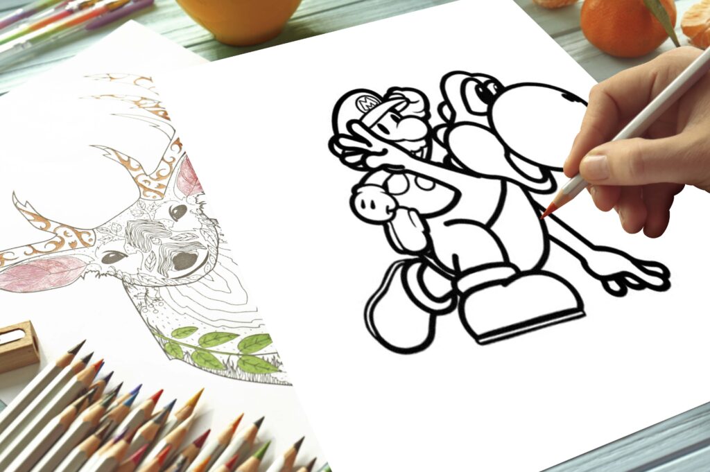 yoshi coloring pages 06