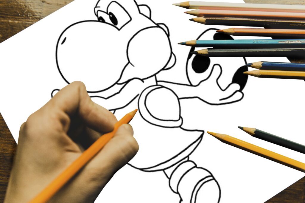 yoshi coloring pages 07