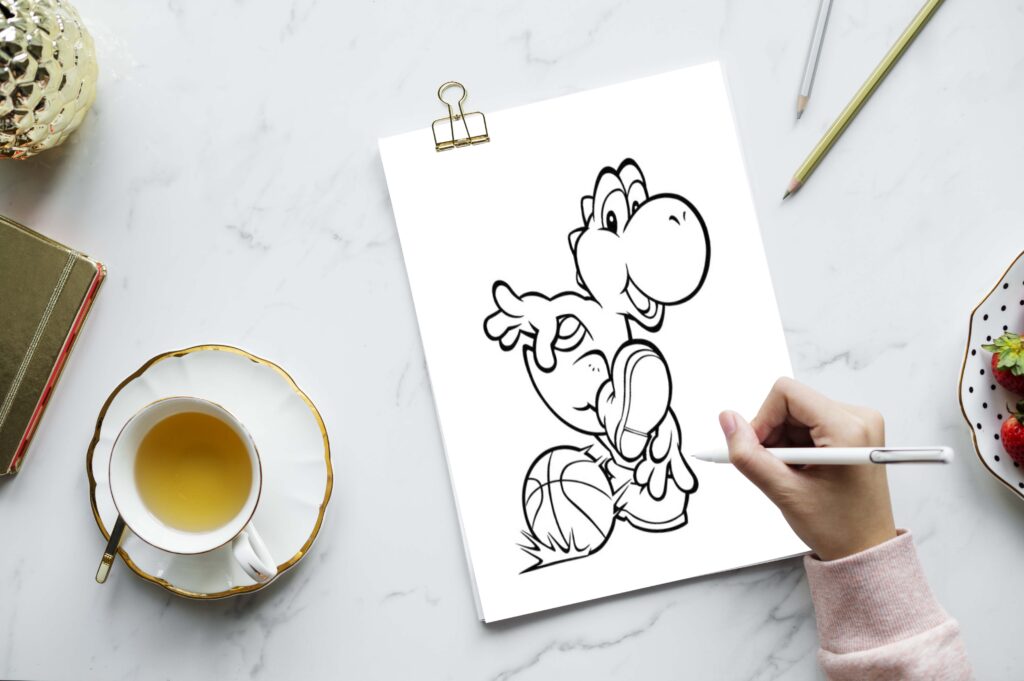 yoshi coloring pages 10