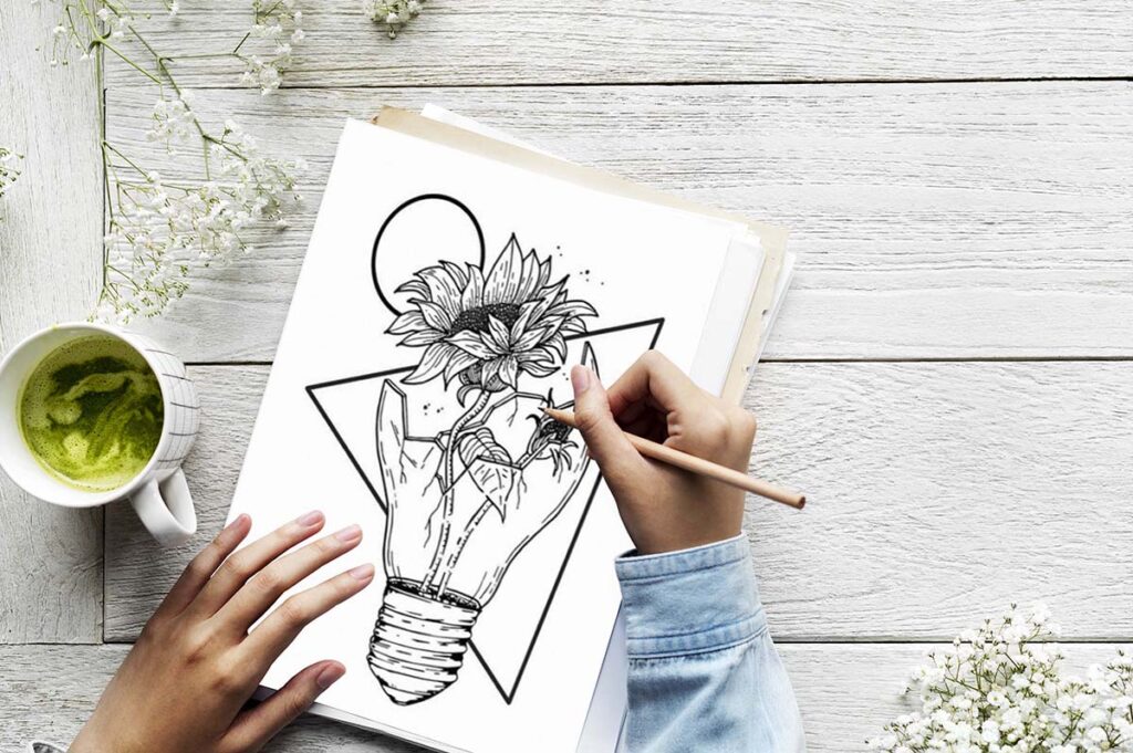 aesthetic coloring page 05