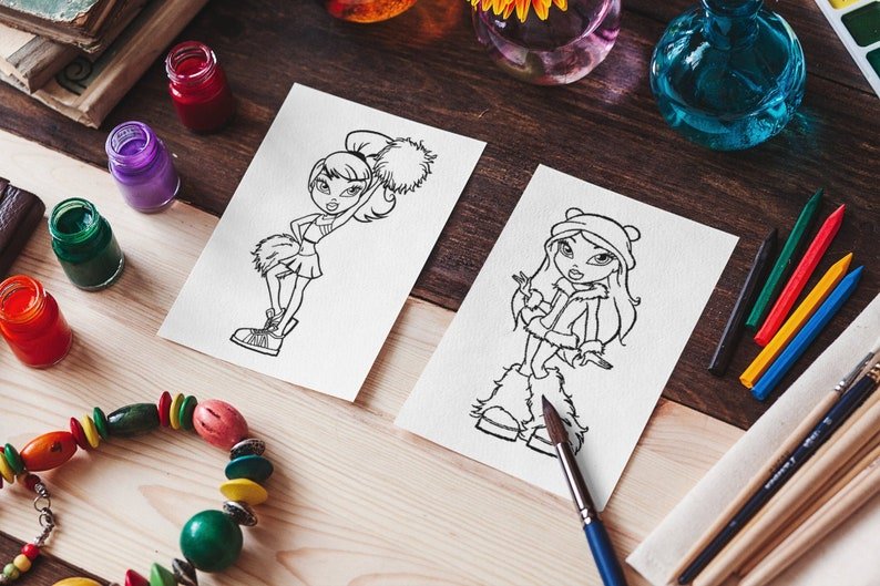 coloring pages bratz 01