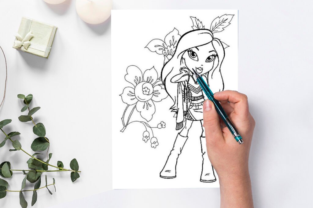 coloring pages bratz 08