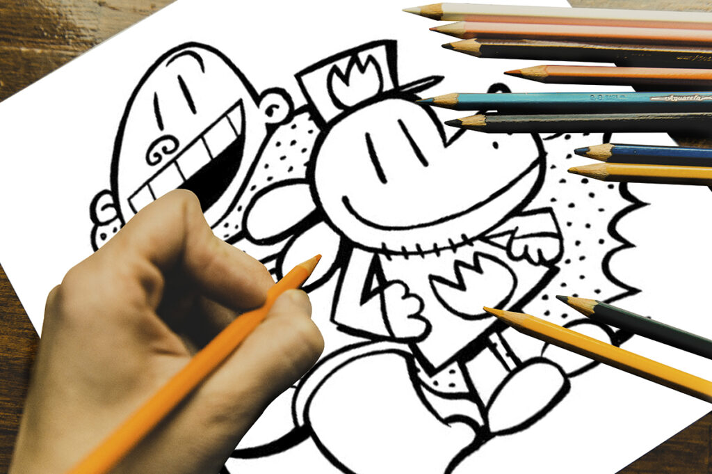 dog man coloring pages 02