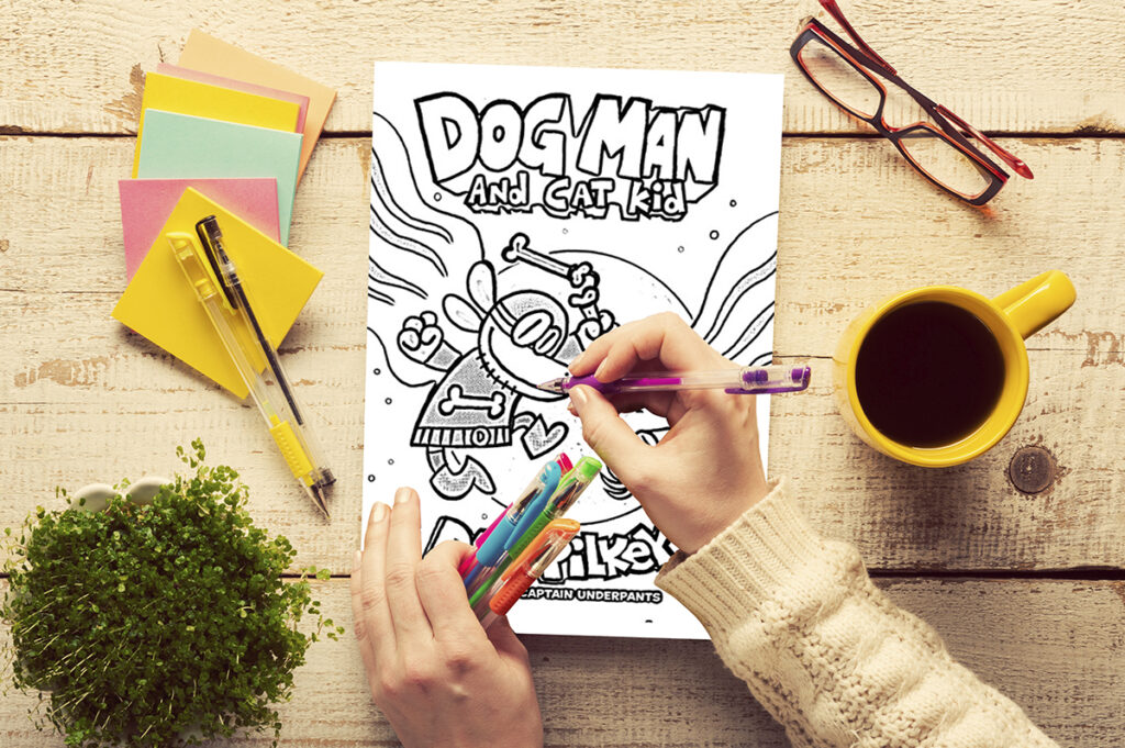 dog man coloring pages 07