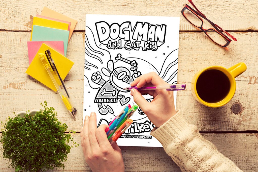 dog man coloring pages 07