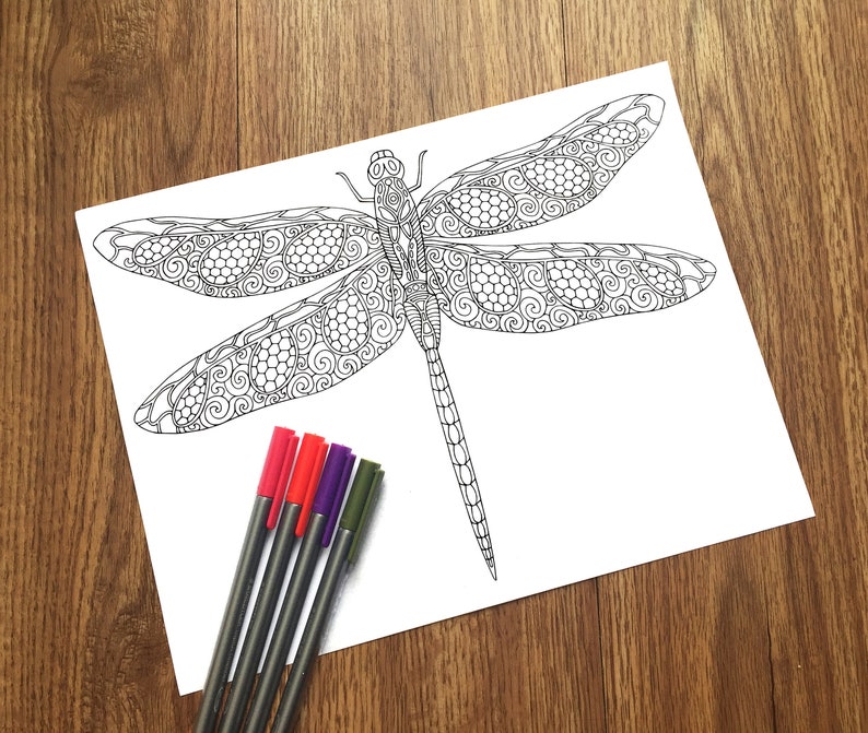 dragonfly coloring page 06