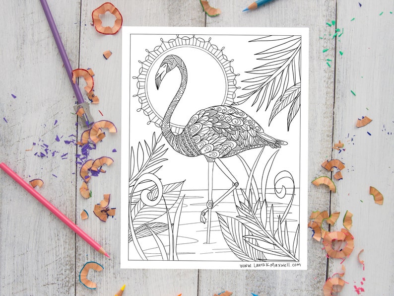flamingo coloring pages 01