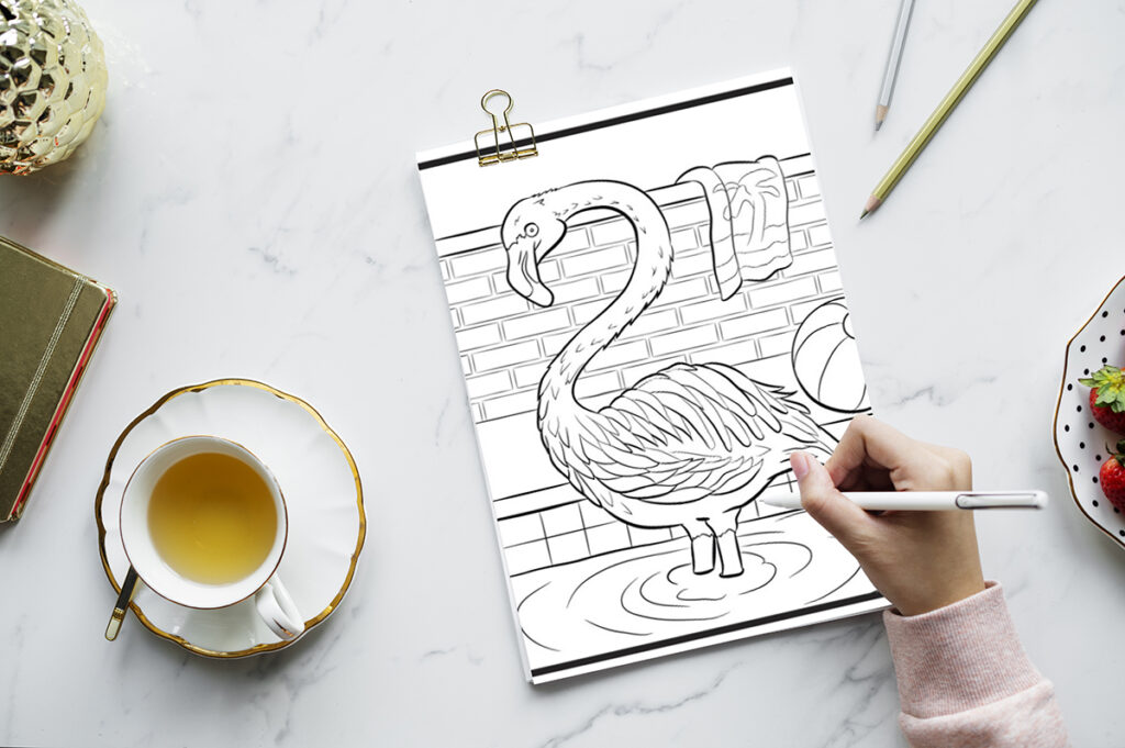 flamingo coloring pages 08