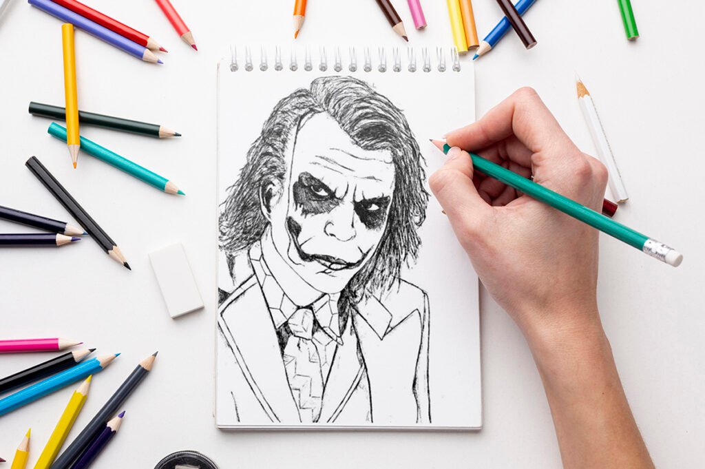 joker coloring page 03