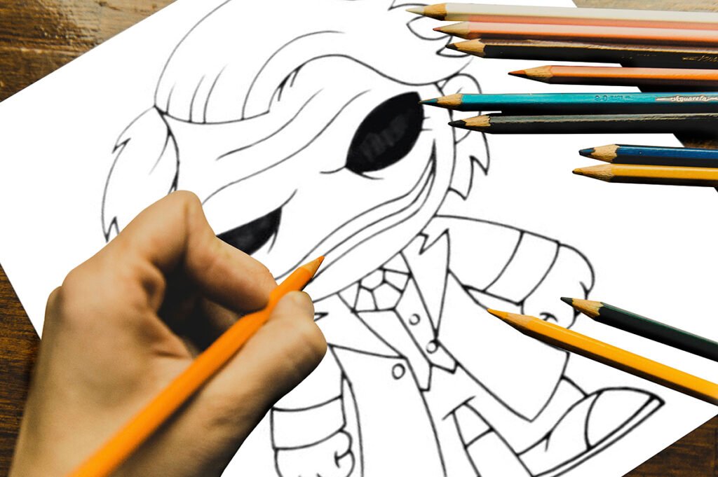 joker coloring page 05