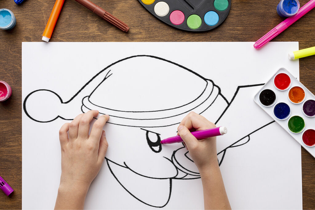 kirby coloring page 09