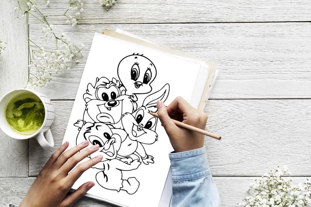 looney tunes coloring pages 10