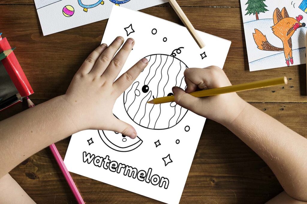 watermelon coloring page 05