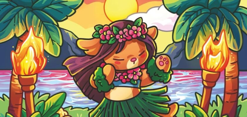 A Tropical Escape: Unwinding with "Cozy Hawaii" - A Delightful Coloring Adventure