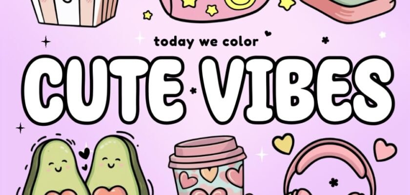 Color Your World: Embrace Fun and Whimsy with "Cute Vibes" Coloring Book Review