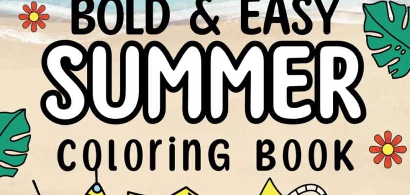 Summer Serenity: A Relaxing Dive into Bold and Simple Coloring Adventures