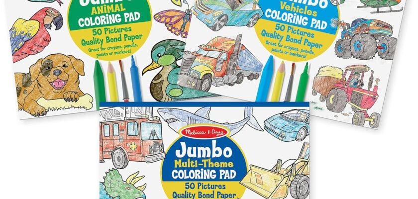 Unleashing Creativity: A Dive into the Melissa & Doug Jumbo 50-Page Coloring Pad Adventure