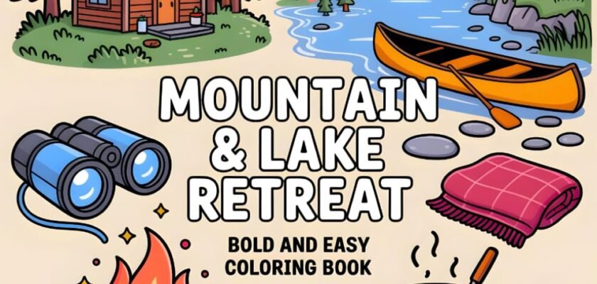 Nature’s Canvas: A Cozy Escape into Adventure through Bold and Easy Coloring