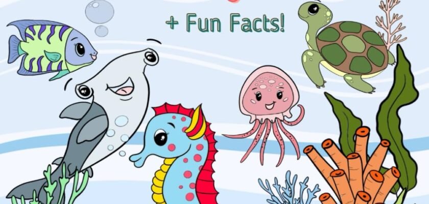 Underwater Wonders: A Colorful Dive into Ocean Animals for Little Artists