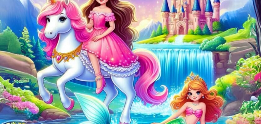 Whimsical Wonders: Exploring Creativity in the Princess, Mermaid & Unicorn Coloring Adventure