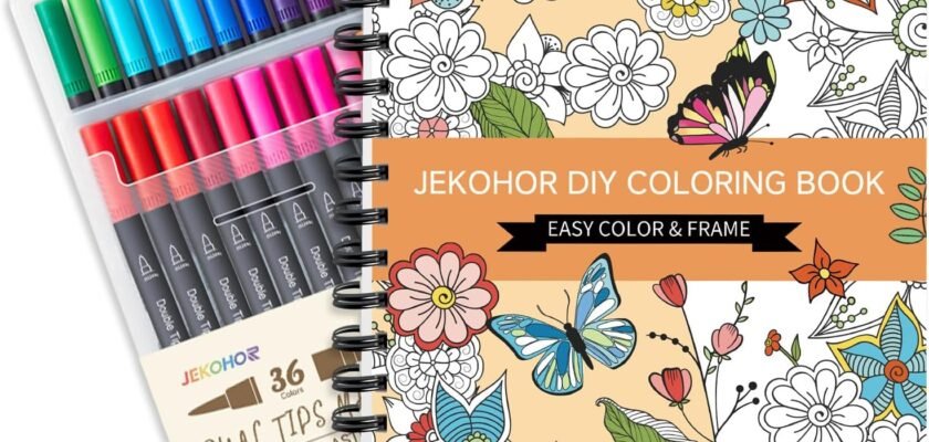 Color Your Calm: A Journey through Mindful Creativity with an Adult Coloring Book Set