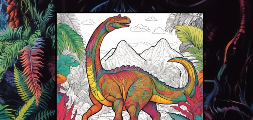 Color Your Way Through Prehistoric Fun: A Review of DINOSAURS: A Coloring Book for All Ages